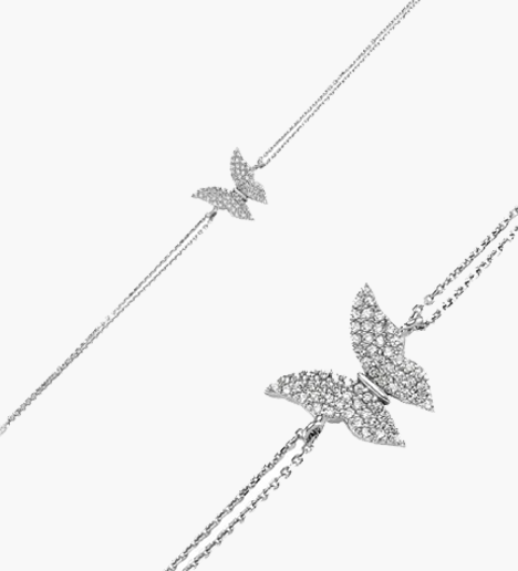 Zirkon Taşlı Kelebek Bileklik